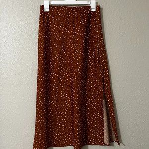 A New Day Polka Dot Slip Midi Skirt (Size S)